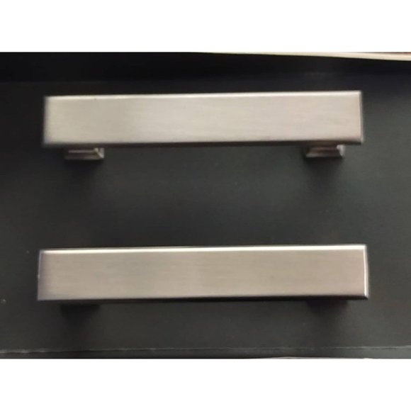 Drawer pulls cabinet hardware 3" square 2 pk silver satin nickel DIY furniture - Picture 3 of 5